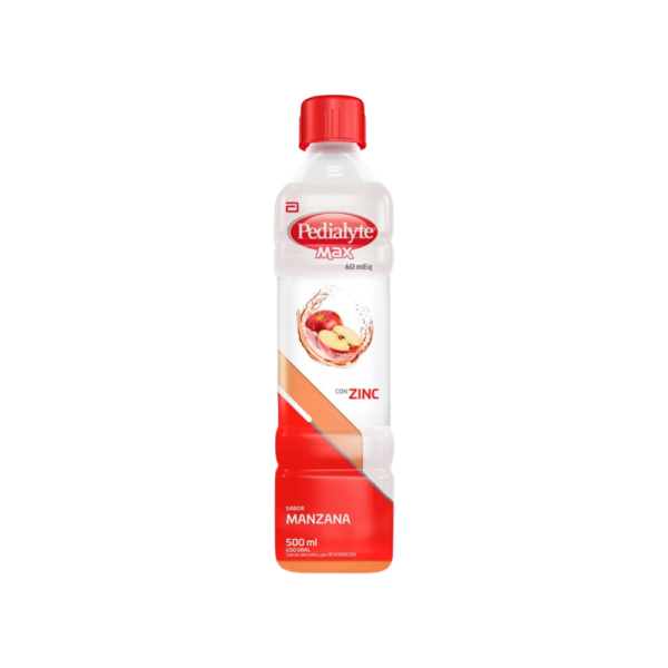 Pedialyte 60 Zinc | Frasco x 500ml | Manzana