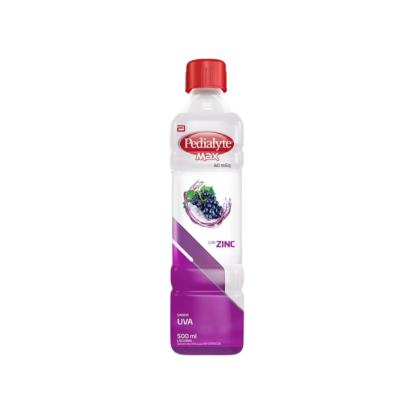 Pedialyte 60 Zinc | Frasco x 500ml | Uva